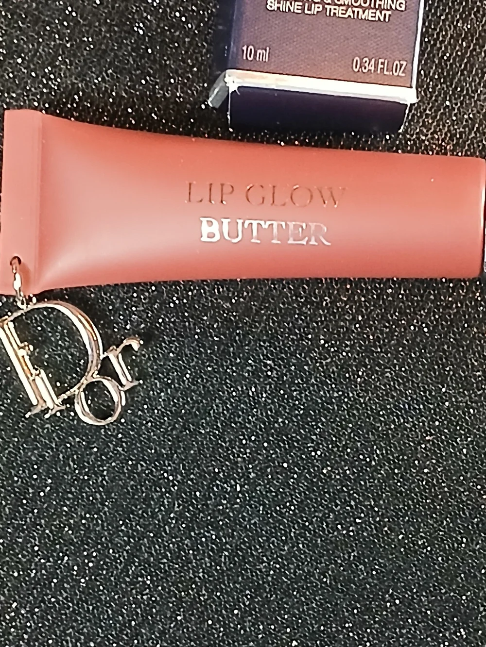 Dior Addict Lip Glow Butter in #104 Dark Cherry With Bag Charm